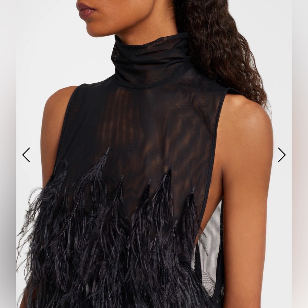 The Attico Feather Mini Dress